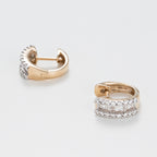 Boucles D'Oreilles "Rangs Baguettes" D0,65/50