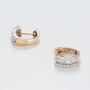 Earrings "Rangs Baguettes" D0,65/50 - Yellow Gold 375/1000