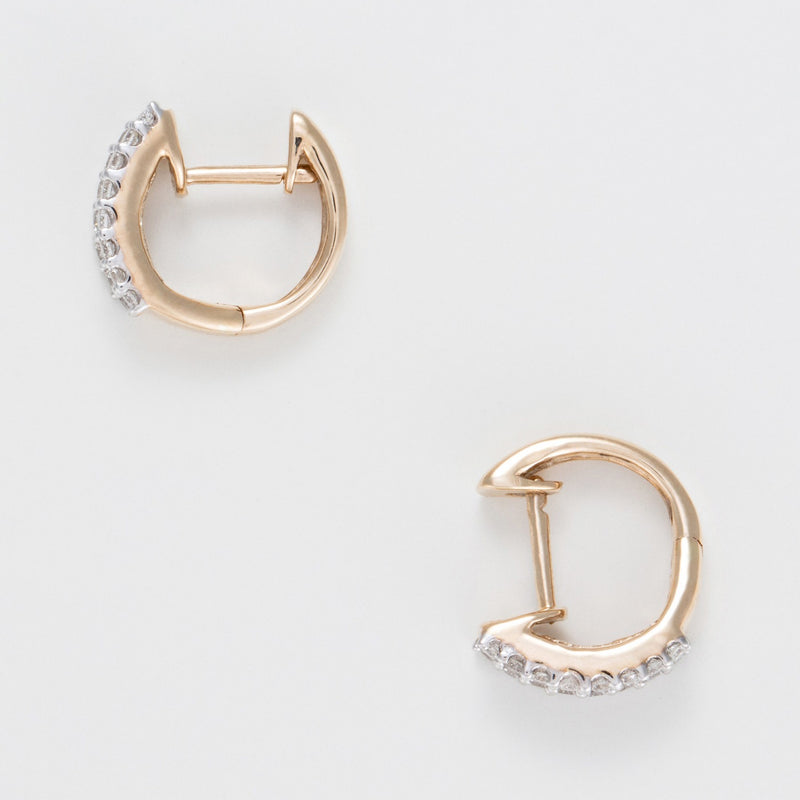 Earrings "Rangs Baguettes" D0,65/50 - Yellow Gold 375/1000