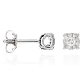 Boucles D'Oreilles "Brillant Luciana 0,25" Diamants: 0,14Ct/2 & 0,11/18