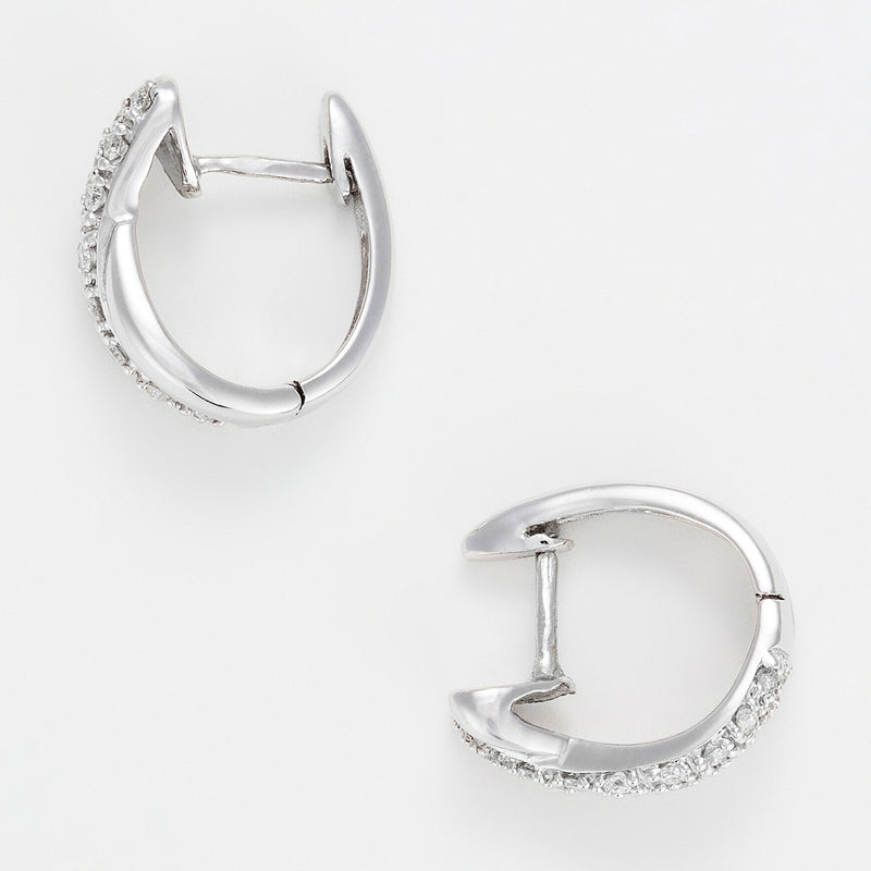 Boucles D'Oreilles "Demi Croisés" D0,27/32 - Or Blanc