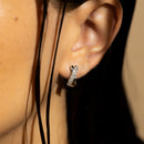 Boucles D'Oreilles "Demi Croisés" D0,27/32 - Or Blanc