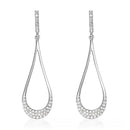 Boucles D'Oreilles "Gouttes D'Amour Précieuses" Diamants 0,29/80 - Or Blanc 375/1000