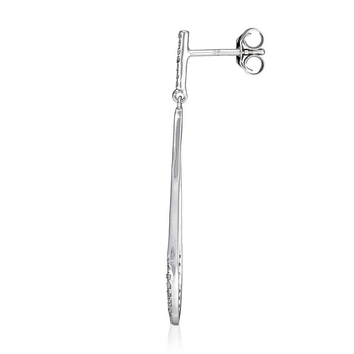Pendientes “Preciosas Gotas de Amor” D0.29/80 – Oro Blanco 375/1000