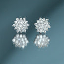 Boucles D'Oreilles "Beauté Majestueuse" Diamant 0,2/38 - Or Blanc 375/1000