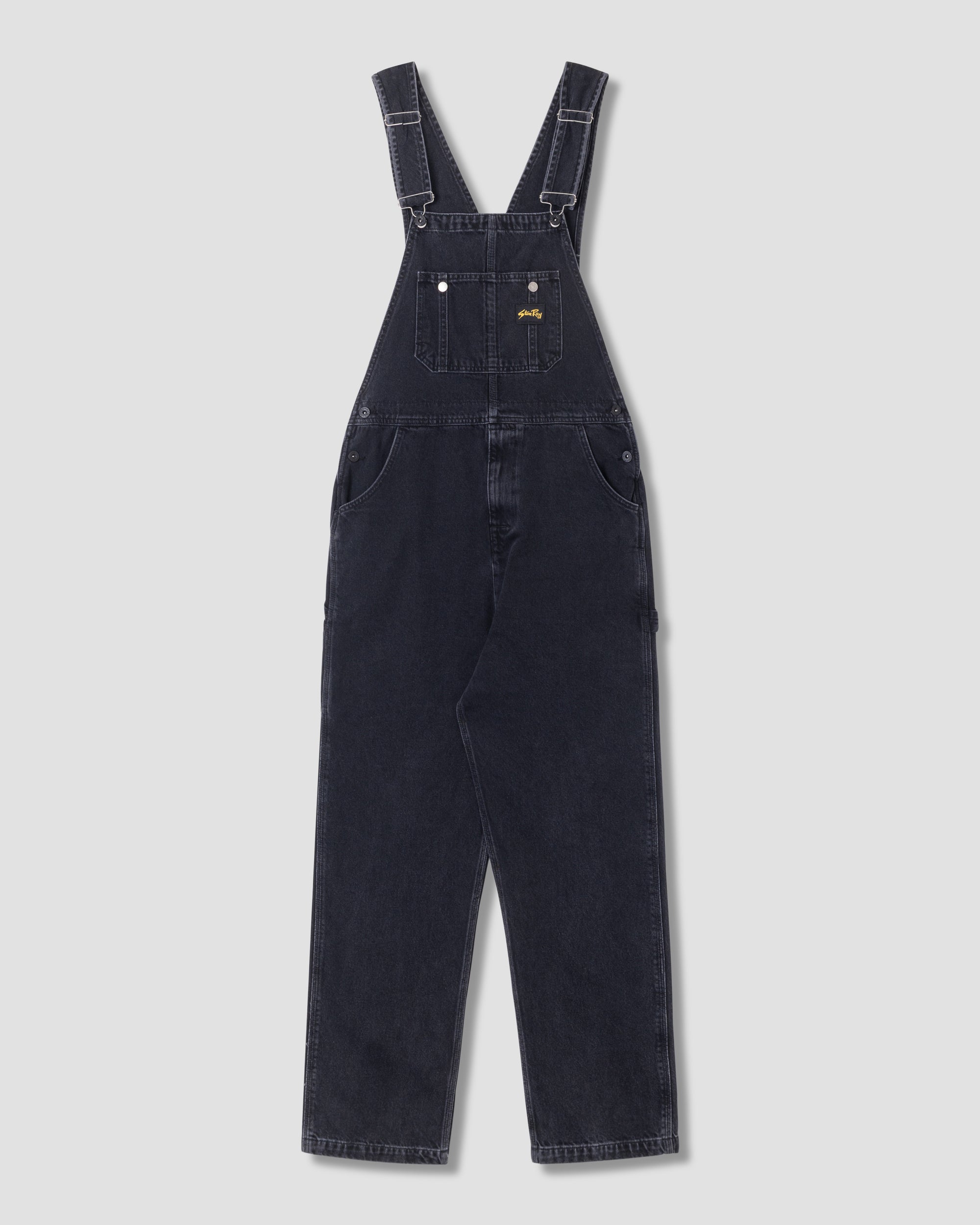 Babero Earls - Denim negro lavado a la piedra