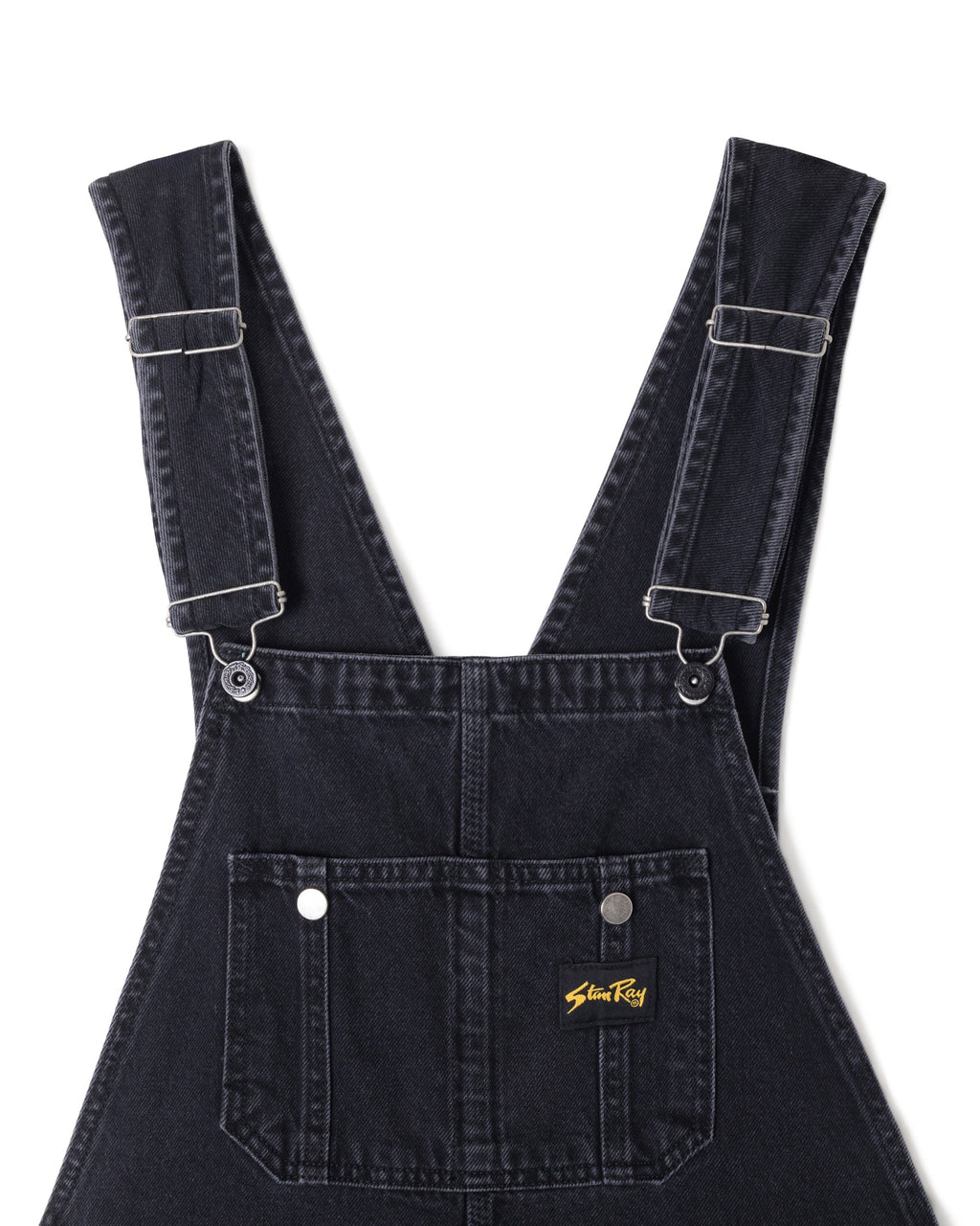 Babero Earls - Denim negro lavado a la piedra