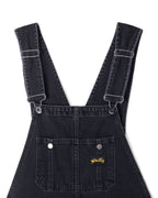 Babero Earls - Denim negro lavado a la piedra