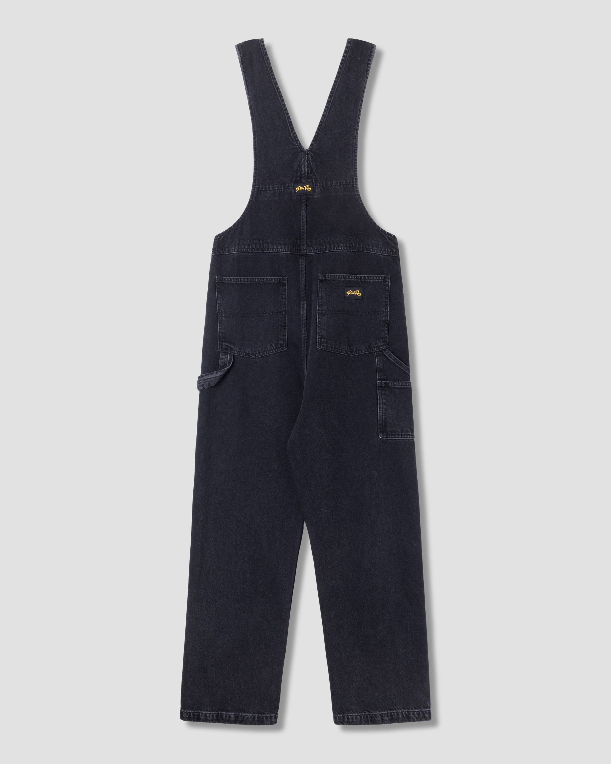 Babero Earls - Denim negro lavado a la piedra