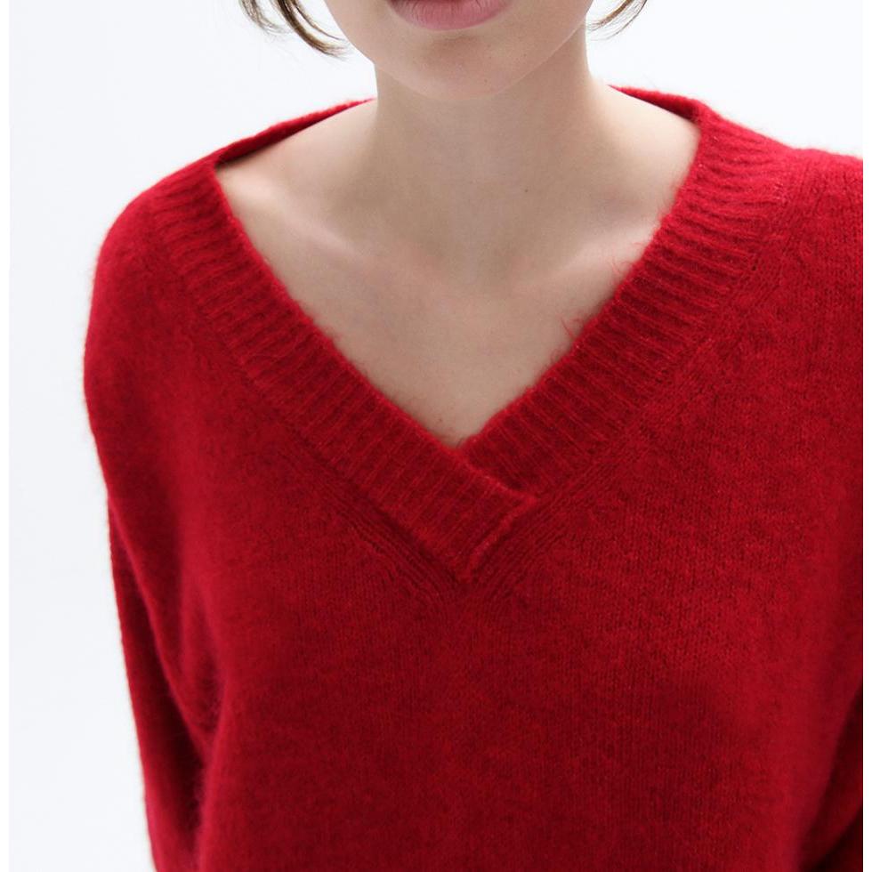 V-Neck Jumper - Coccinelle Chine - Women
