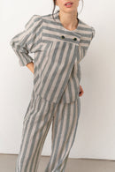 Pantalón rayas azul - Vanó Studio