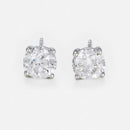 Boucles D'Oreille "Puces 2Ct" - Or Blanc 750/1000