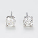 Boucles D'Oreille "Puces 2Ct" - Or Blanc 750/1000