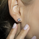 Boucles D'Oreille "Puces 2Ct" - Or Blanc