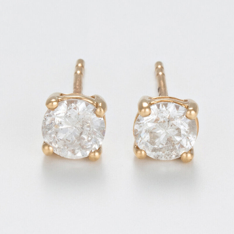 Boucles D'Oreille "Puces 2Ct" - Or Jaune 750/1000