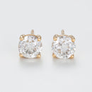 Pendientes "Puces 2Ct" - Oro Amarillo 750/1000