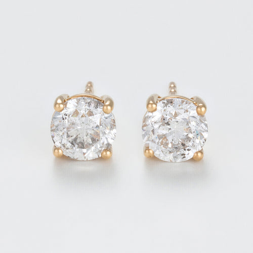 Pendientes “Puces 2Ct” – Oro amarillo