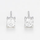 Blanc Pendientes "Eternelle" D0,50Ct/2 - Oro 750/1000