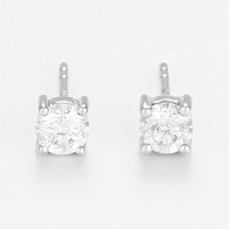 Boucles D'Oreilles "Eternelle" D0,50Ct/2 - Or Blanc 750/1000