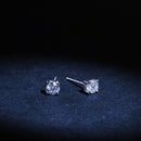 Blanc Pendientes "Eternelle" D0,50Ct/2 - Oro 750/1000