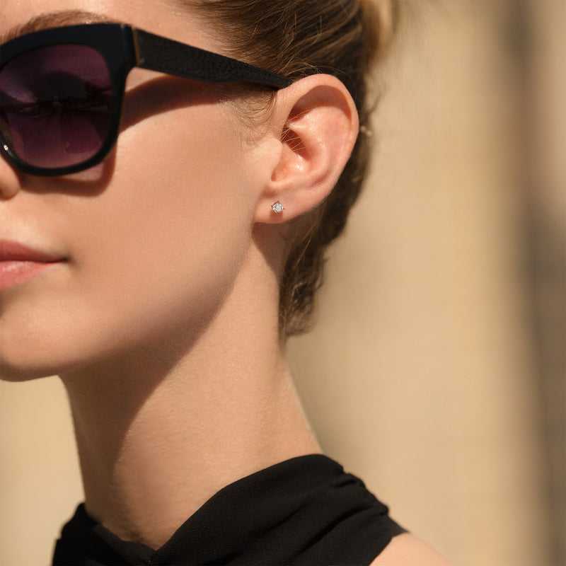 Boucles D'Oreilles "Eternelle" Diamant 0,50Ct/2 - Or Blanc 750/1000