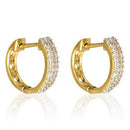 Boucles D'Oreilles "Rangs Scintillants" Diamants 0,25Ct/84 - Or Jaune 750/1000