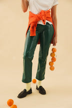 Pantalon BRUNE vinyle vert