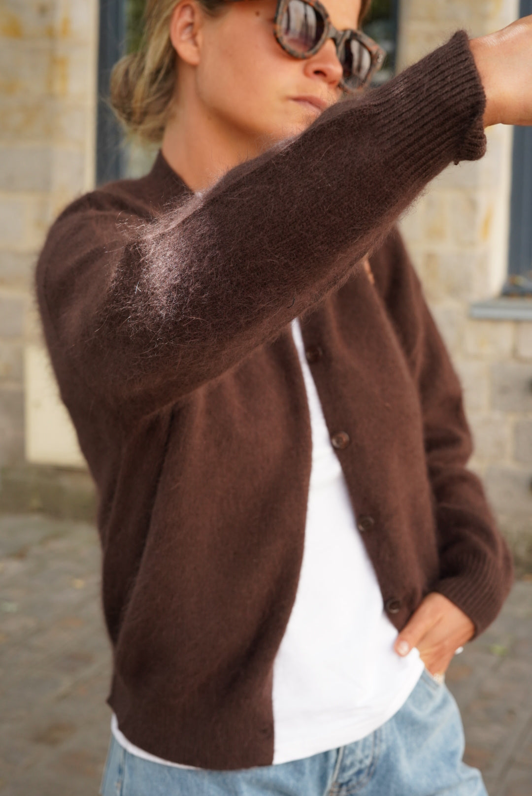 Ernest Angora Chocolate Vest