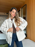 Chaqueta de borreguito crudo Juliette