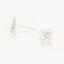 Boucles D'Oreilles "Pistil" - Or Blanc 375/1000