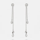 Diamond Falls" Earrings D0,1/38 - Gold Blanc 375/1000