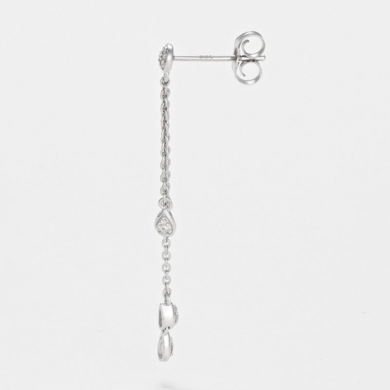 Boucles D'Oreilles "Diamond Falls" D0,1/38 - Or Blanc 375/1000