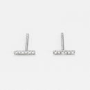 Precious Barrette" Earrings Diamonds 0,03/12 - Gold Blanc 375/1000