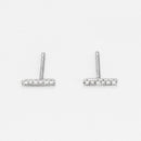 Boucles D'Oreilles "Precious Barrette" Diamants 0,03/12 - Or Blanc 375/1000