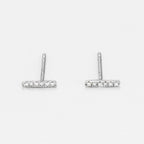 Pendientes "Precious Barrette" D0.03/12 - Oro blanco 375/1000