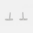 Boucles D'Oreilles "Precious Barrette" D0,03/12 - Or Blanc 375/1000