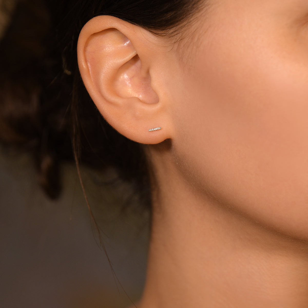 Boucles D'Oreilles "Precious Barrette" Diamants 0,03/12