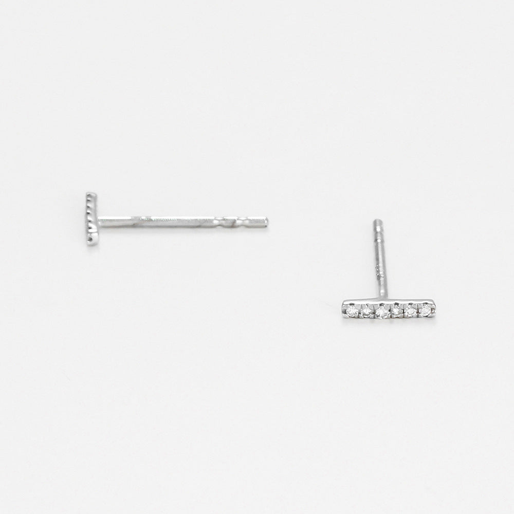 Boucles D'Oreilles "Precious Barrette" Diamants 0,03/12