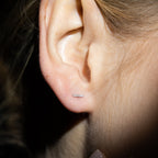 Pendientes "Precious Barrette" D0.03/12 - Oro blanco 375/1000