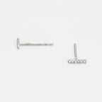 Pendientes "Precious Barrette" D0.03/12 - Oro blanco 375/1000