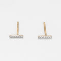 Boucles D'Oreilles "Precious Barrette" Diamants 0,03/12 - Or Jaune