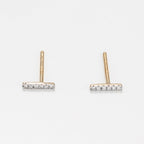 Boucles D'Oreilles "Precious Barrette" Diamants 0,03/12 - Or Jaune