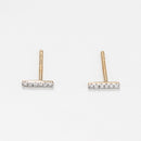 Boucles D'Oreilles "Precious Barrette" Diamants 0,03/12 - Or Jaune 375/1000