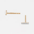 Boucles D'Oreilles "Precious Barrette" Diamants 0,03/12 - Or Jaune