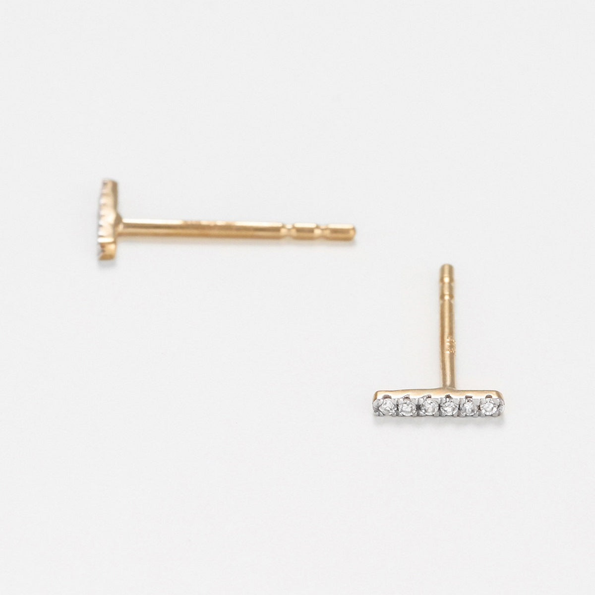 Boucles D'Oreilles "Precious Barrette" Diamants 0,03/12 - Or Jaune