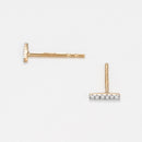 Earrings "Precious Barrette" D0,03/12 - Yellow Gold 375/1000