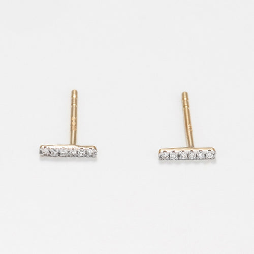 Boucles D'Oreilles "Precious Barrette" Diamants 0,03/12 - Or Jaune