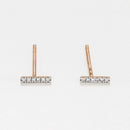 Boucles d'Oreilles "Precious barrette" Diamants 0,03/12