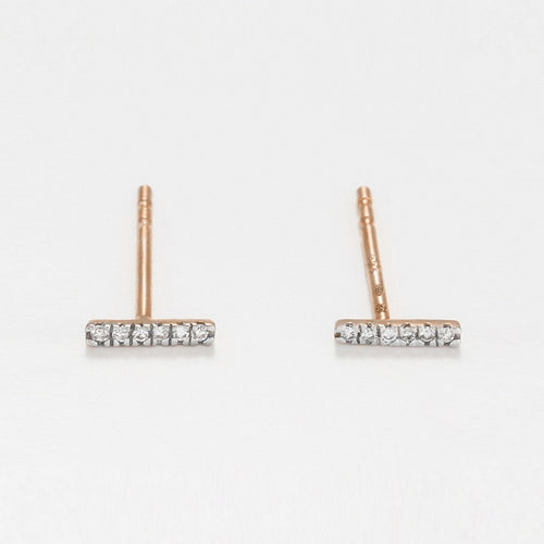 Boucles d'Oreilles "Precious barrette" Diamants 0,03/12