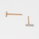 Boucles d'Oreilles "Precious barrette" Diamants 0,03/12